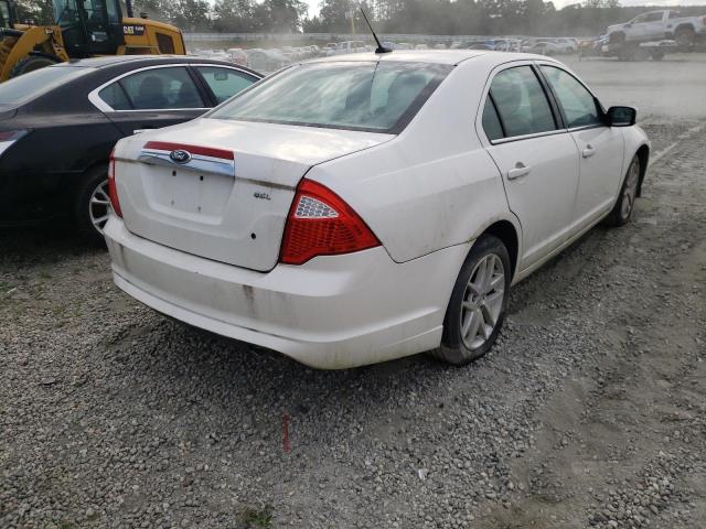 3FAHP0JA0CR115343 - 2012 FORD FUSION SEL WHITE photo 4