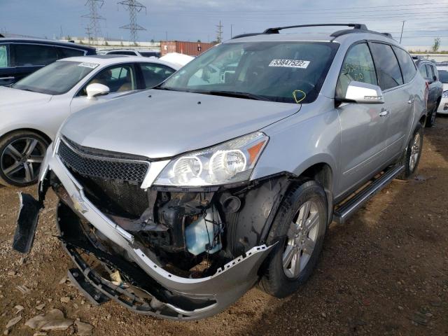 1GNKRGED4BJ175925 - 2011 CHEVROLET TRAVERSE SILVER photo 2