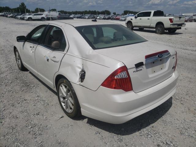 3FAHP0JAXCR277254 - 2012 FORD FUSION SEL WHITE photo 3