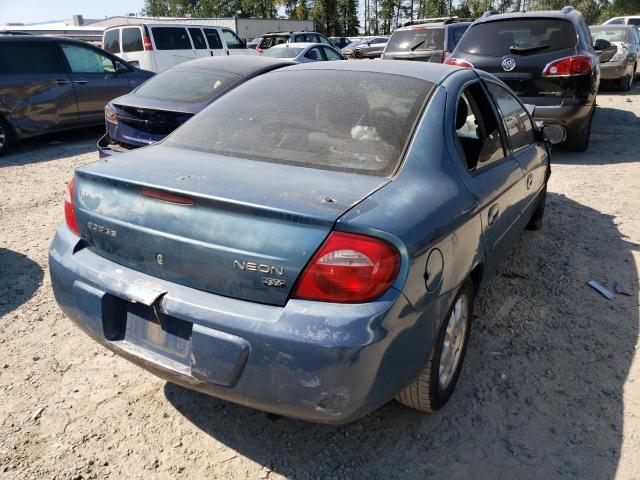 1B3ES56C53D191153 - 2003 DODGE NEON SXT BLUE photo 4