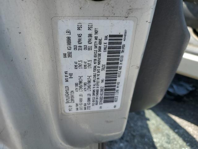 3D7KA28D14G120812 - 2004 DODGE RAM 2500 S SILVER photo 10