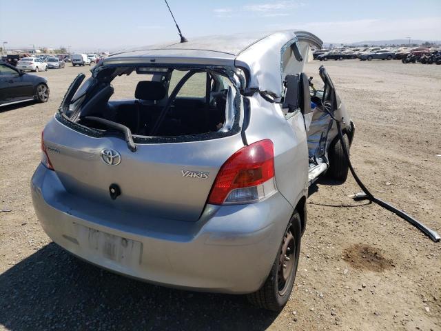 JTDJT903595237335 - 2009 TOYOTA YARIS GRAY photo 4