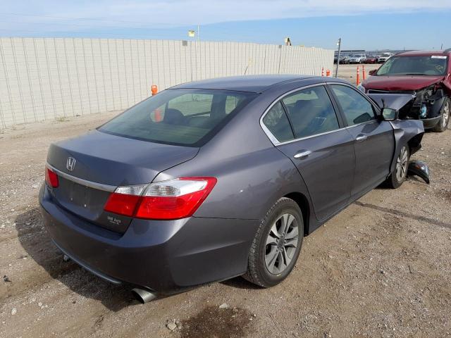 1HGCR2F37EA199924 - 2014 HONDA ACCORD LX GRAY photo 4