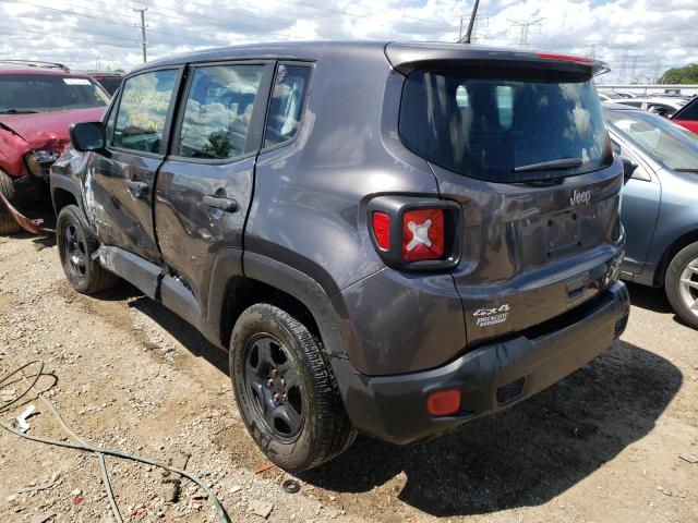 ZACCJBAB1JPH45969 - 2018 JEEP RENEGADE S GRAY photo 3