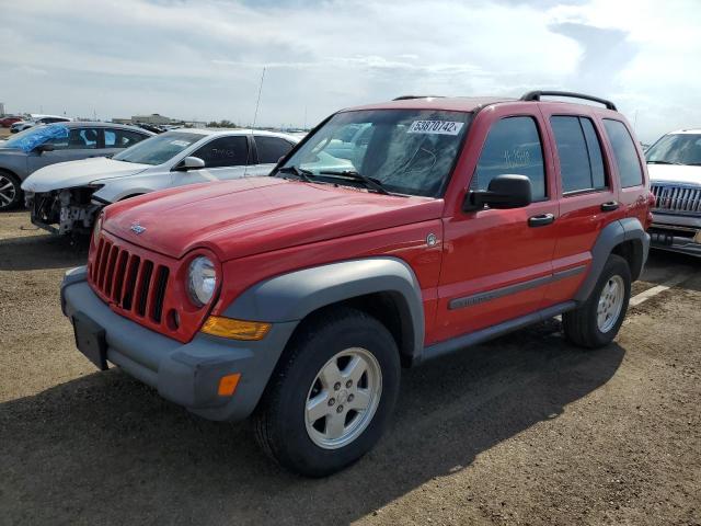 1J4GL48K25W626098 - 2005 JEEP LIBERTY SP RED photo 2