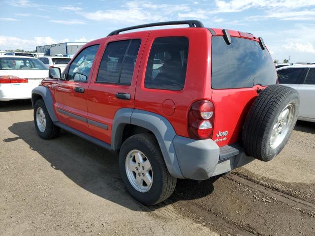 1J4GL48K25W626098 - 2005 JEEP LIBERTY SP RED photo 3