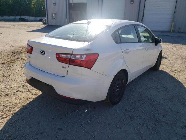 KNADM4A37G6597688 - 2016 KIA RIO LX WHITE photo 4