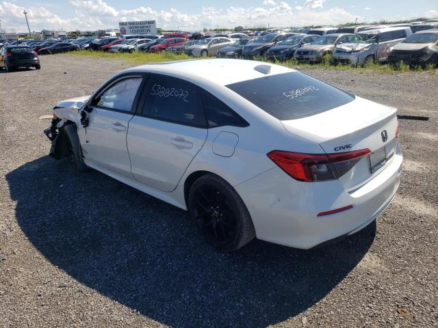 2HGFE2F56NH102563 - 2022 HONDA CIVIC SPOR WHITE photo 3