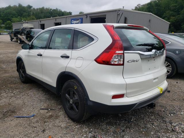 5J6RM4H35FL016536 - 2015 HONDA CR-V LX WHITE photo 3