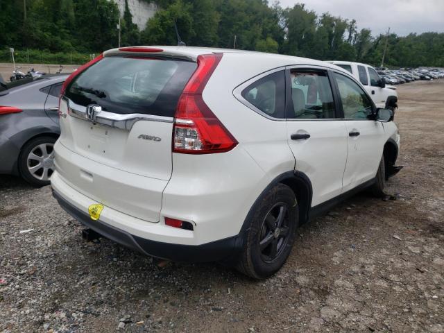 5J6RM4H35FL016536 - 2015 HONDA CR-V LX WHITE photo 4