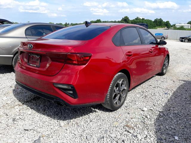 3KPF24AD0ME309199 - 2021 KIA FORTE FE RED photo 4