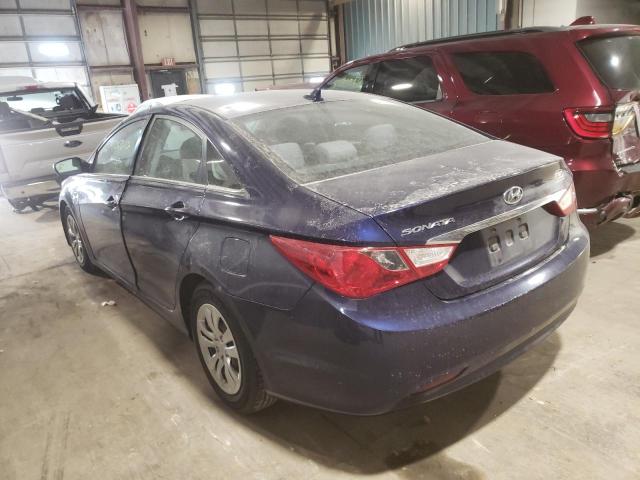 5NPEB4AC2BH079998 - 2011 HYUNDAI SONATA GLS BLUE photo 3