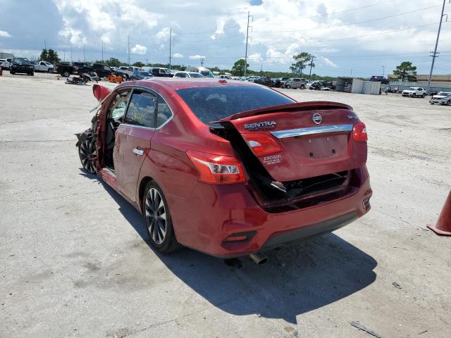 3N1CB7AP8KY230294 - 2019 NISSAN SENTRA SR MAROON photo 3