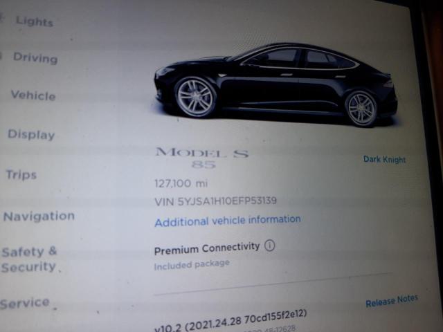 5YJSA1H10EFP53139 - 2014 TESLA MODEL S BLACK photo 8