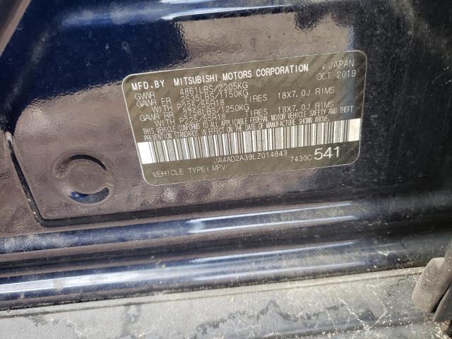 JA4AD2A39LZ014843 - 2020 MITSUBISHI OUTLANDER ES  foto 10