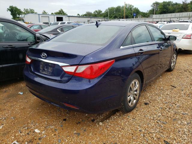 5NPEB4AC1BH206661 - 2011 HYUNDAI SONATA GLS BLUE photo 4