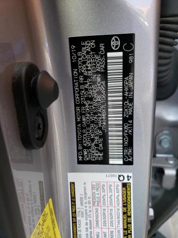 JTNKHMBX7L1064954 - 2020 TOYOTA C-HR XLE SILVER photo 10