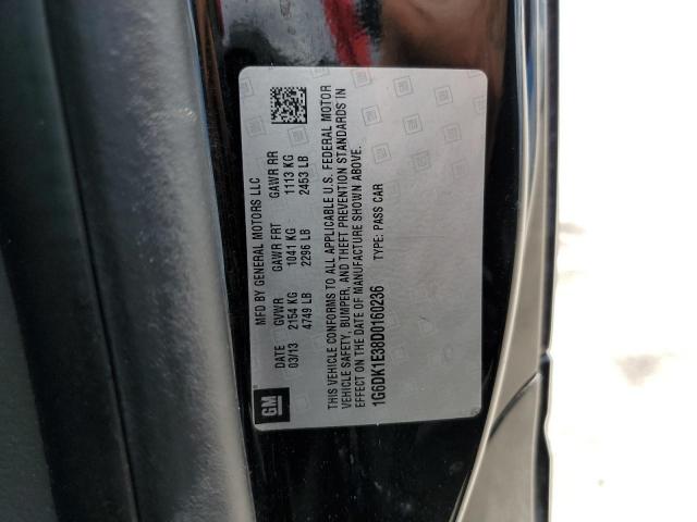 1G6DK1E38D0160236 - 2013 CADILLAC CTS PERFOR შავი ფოტო 10