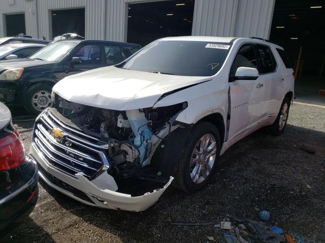 1GNEVJKW3KJ189259 - 2019 CHEVROLET TRAVERSE H WHITE photo 2