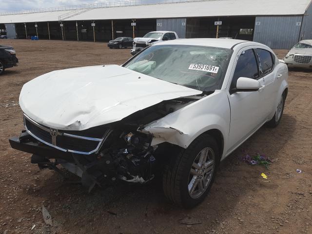 1B3CC5FB1AN220764 - 2010 DODGE AVENGER R/ WHITE photo 2