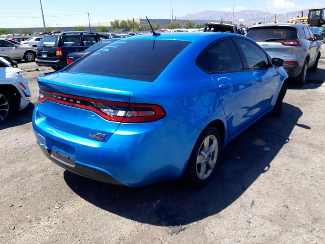 1C3CDFFAXGD821263 - 2016 DODGE DART SXT S BLUE photo 4