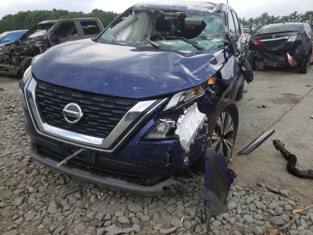 5N1AT3BB2MC751354 - 2021 NISSAN ROGUE SV BLUE photo 9