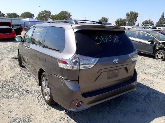 5TDXK3DC8ES408961 - 2014 TOYOTA SIENNA SPO GRAY photo 3