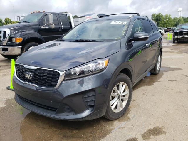 5XYPG4A37KG449666 - 2019 KIA SORENTO L BLUE photo 2