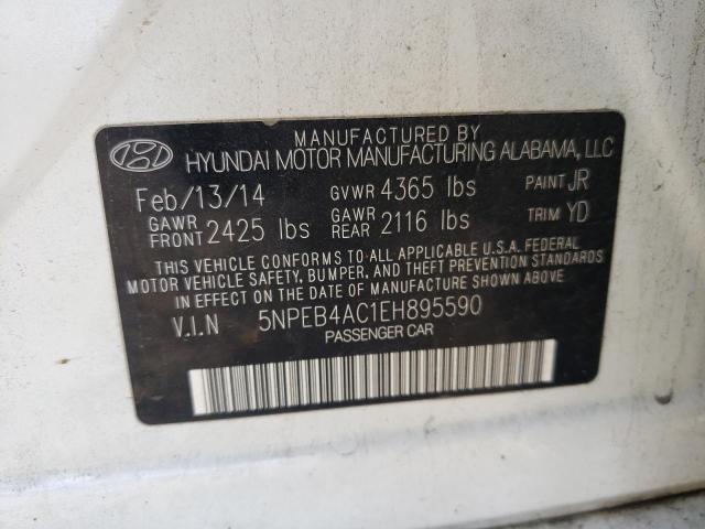 5NPEB4AC1EH895590 - 2014 HYUNDAI SONATA GLS  photo 10