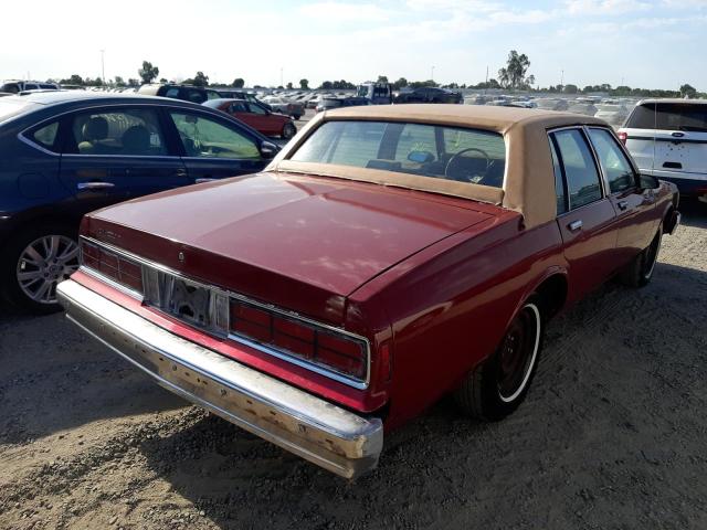 1G1BU51E3KR144685 - 1989 CHEVROLET CAPRICE CL 勃艮第红 照片 4