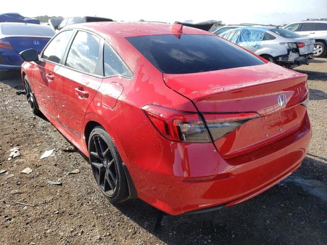 2HGFE2F5XNH590397 - 2022 HONDA CIVIC SPOR RED photo 3