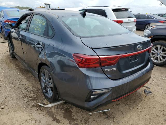 3KPF34AD8ME415901 - 2021 KIA FORTE GT L GRAY photo 3