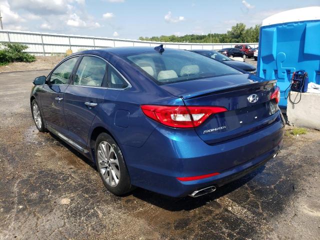 5NPE34AF8HH583925 - 2017 HYUNDAI SONATA SPO BLUE photo 3