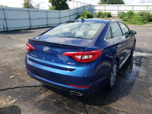 5NPE34AF8HH583925 - 2017 HYUNDAI SONATA SPO BLUE photo 4