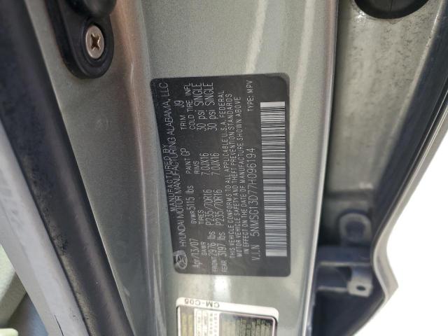 5NMSG13D77H096194 - 2007 HYUNDAI SANTA FE G GREEN photo 10