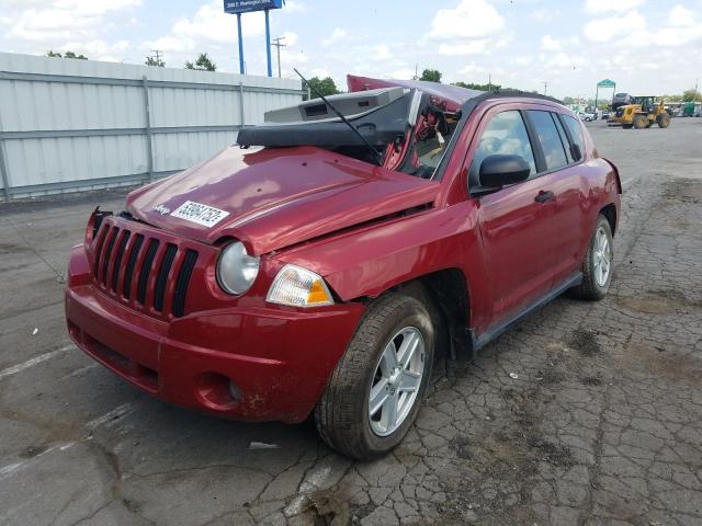 1J8FF47W07D205324 - 2007 JEEP COMPASS RED photo 2