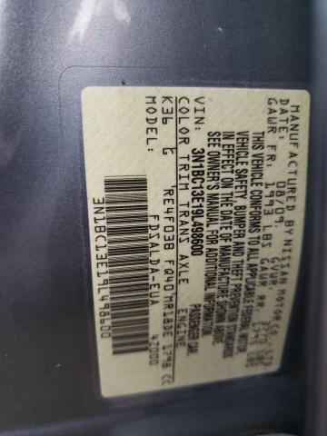 3N1BC13E19L498600 - 2009 NISSAN VERSA S GRAY photo 10