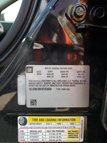 1G1ZH57BX9F250899 - 2009 CHEVROLET MALIBU 1LT შავი ფოტო 10