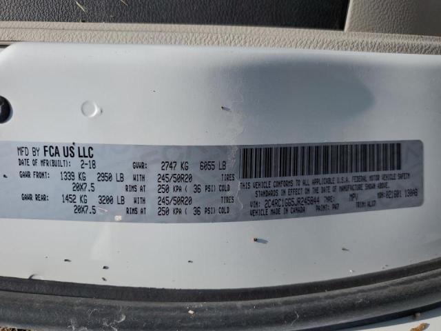 2C4RC1GG5JR245844 - 2018 CHRYSLER PACIFICA L WHITE photo 10