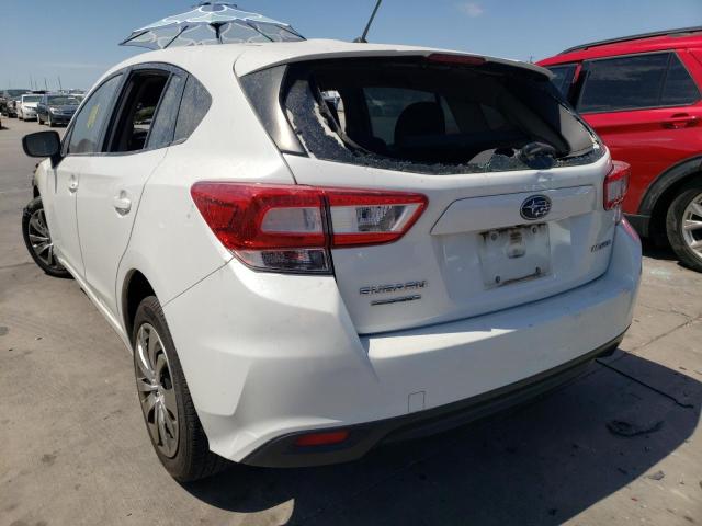 4S3GTAA66K3702274 - 2019 SUBARU IMPREZA WHITE photo 3