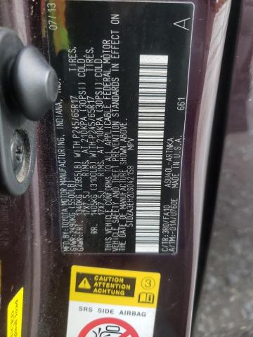 5TDZA3EH2DS042158 - 2013 TOYOTA HIGHLANDER BASE  фото 10