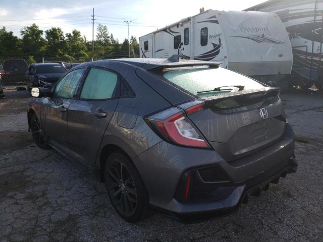 SHHFK7G43MU202584 - 2021 HONDA CIVIC SPOR SILVER photo 3