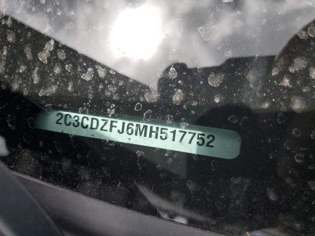 2C3CDZFJ6MH517752 - 2021 DODGE CHALLENGER BURGUNDY photo 10