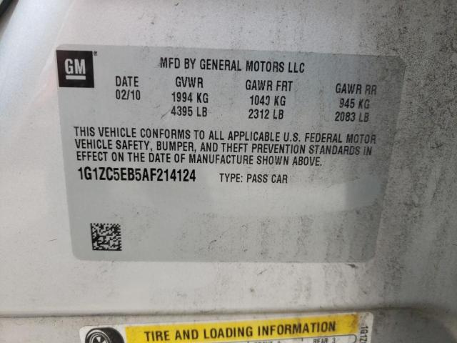 1G1ZC5EB5AF214124 - 2010 CHEVROLET MALIBU 1LT 银色 照片 10