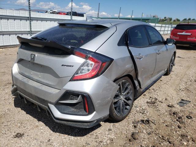 SHHFK7H49MU227990 - 2021 HONDA CIVIC SPOR SILVER photo 4