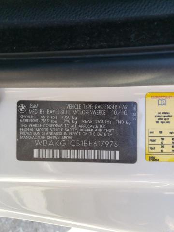 WBAKG1C51BE617976 - 2011 BMW 335 IS TWO TONE photo 10