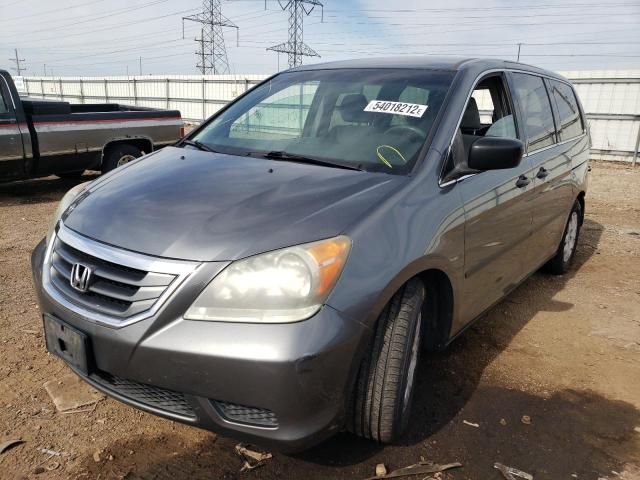 5FNRL3H2XAB013315 - 2010 HONDA ODYSSEY LX GRAY photo 2