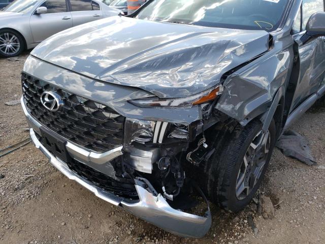 5NMS5DAL9MH337489 - 2021 HYUNDAI SANTA FE C GRAY photo 9