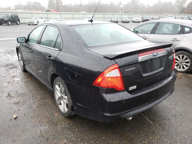 3FAHP0DC9CR315425 - 2012 FORD FUSION SPO BLACK photo 3