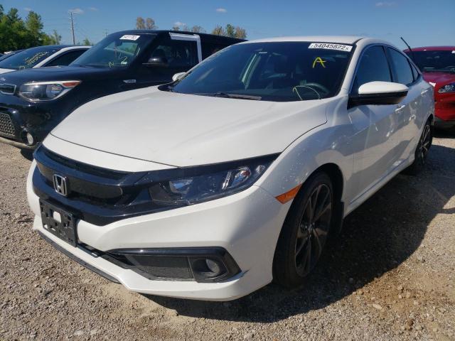 2HGFC2F89MH538029 - 2021 HONDA CIVIC SPOR WHITE photo 2